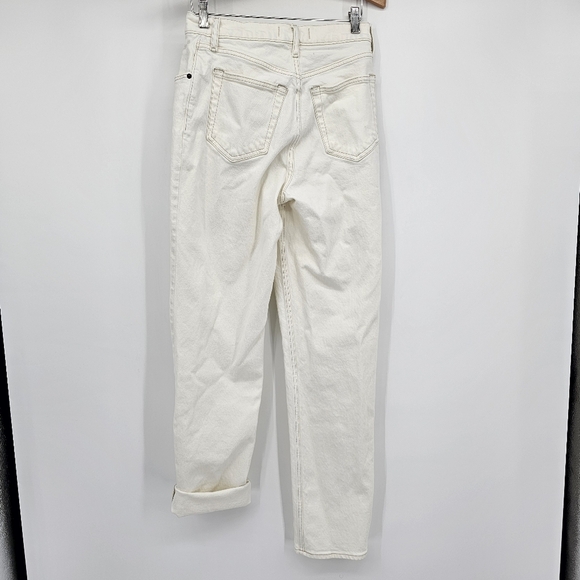 Abercrombie The 90's Straight Ultra High Rise Asymetrical Waist Jeans 28/6L - Picture 4 of 6